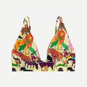 ☀️RARE☀️ J. Crew bikini set XXS in safari print!